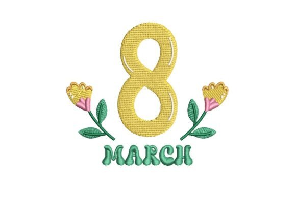 8 March Floral Celebration Embroidery Design Review
