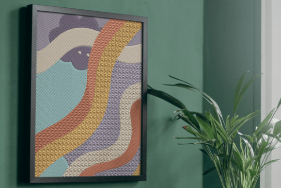 Colorful Abstract Wave Embroidery Review