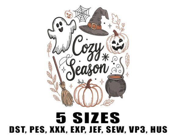Cute Spooky Embroidery Designs for Fall