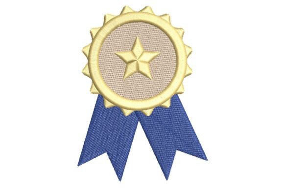 Gold Star Award Ribbon Embroidery Design Review