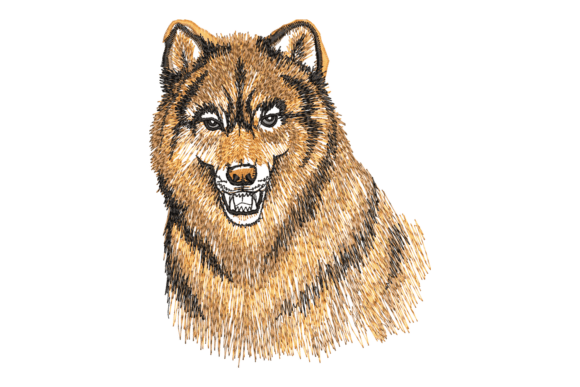 Majestic Wolf Embroidery Design for Boutique Apparel
